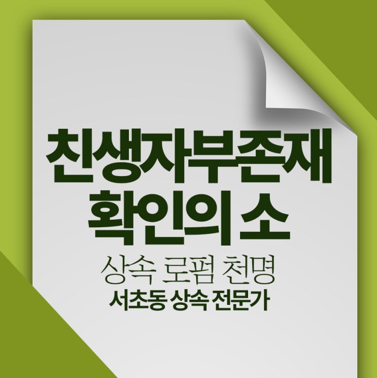 친생자부존재 확인의 소 가족관계등록부상 모 사망시 정정절차 친생자부존재 확인의 소 가족관계등록부상 모 사망시 정정절차