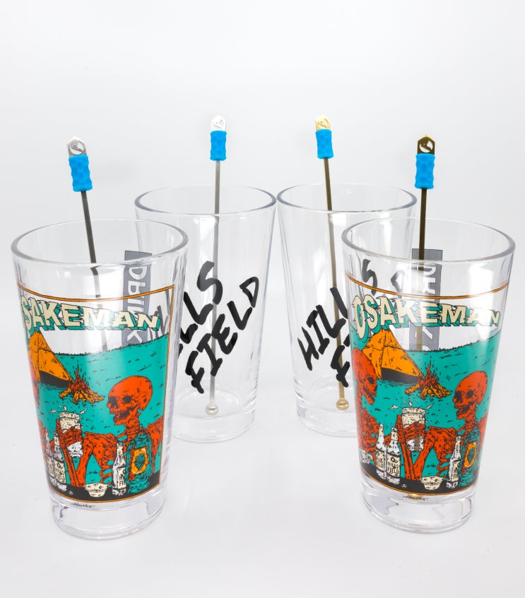 ASIMOCRAFTS A_STIRRER / OSAKEMAN PINT GLASS ASIMOCRAFTS A_STIRRER / OSAKEMAN PINT GLASS