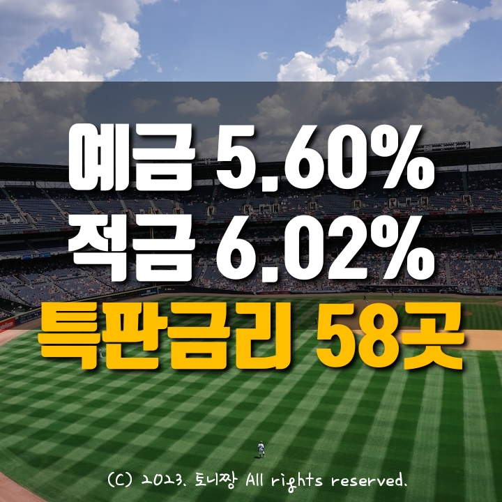 오늘의 예금특판 5.6% 적금특판 6.02% 왕십리중앙 금호 종로중앙 성동우리 파주 안양새마을금고