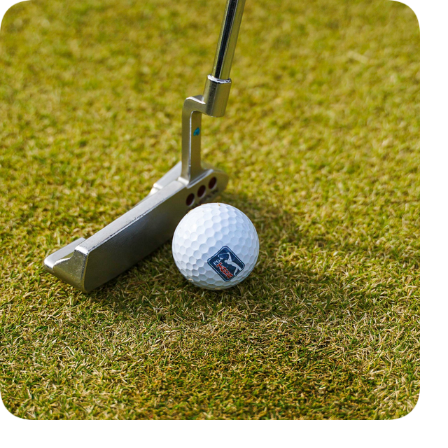 PGA투어 & LPGA 골프웨어 골프공 사은품 제작 - 양면 인쇄로 브랜드 로고 표현할 수 있어요