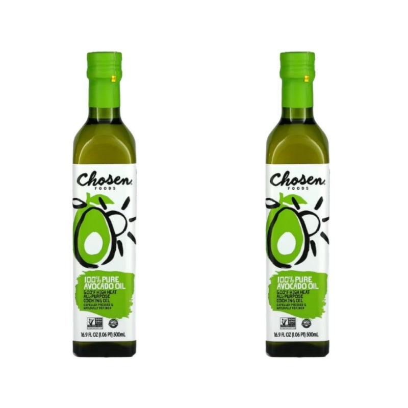 초슨 푸드 퓨어 아보카도유 아보카도 오일 기름 압착 추출 500ml 2통