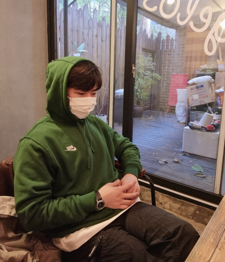  나이키 후드티 그린 스우시 클럽 코디 및 사이즈 후기