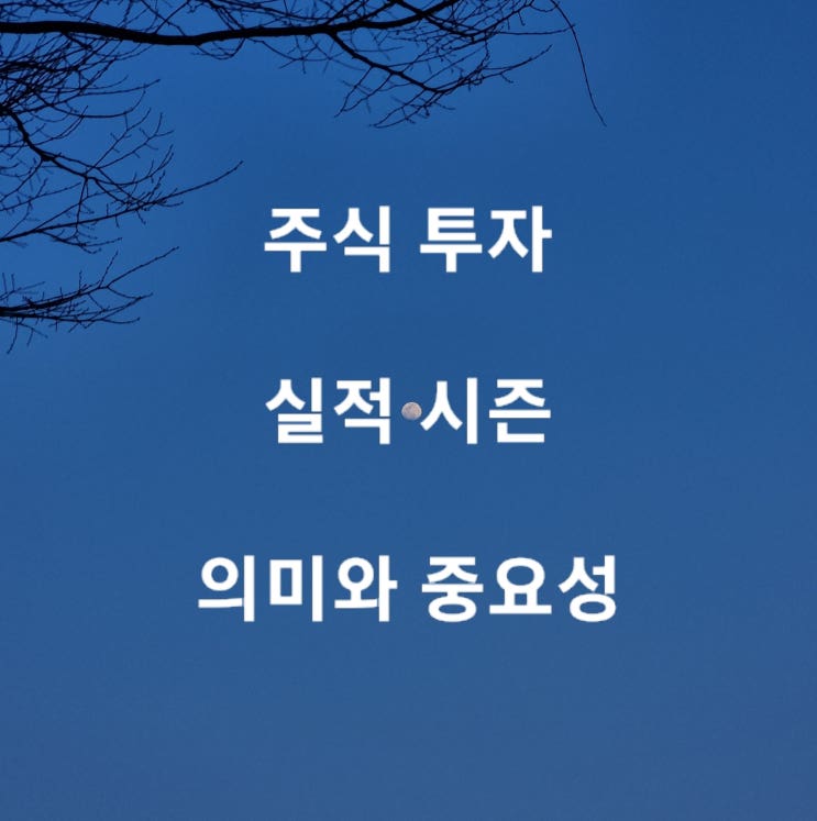  주식 투자 기초 공부 실적 시즌 의미와 중요성