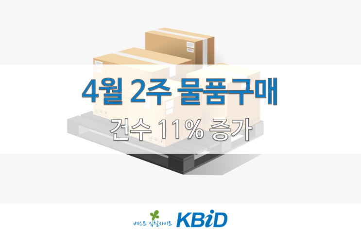  조달청 물품구매 입찰정보(4월 10일~4월 14일)