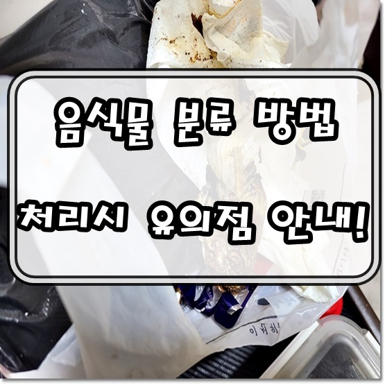  음식물 일반쓰레기 구별방법과 주의점 및 과태료부과안내
