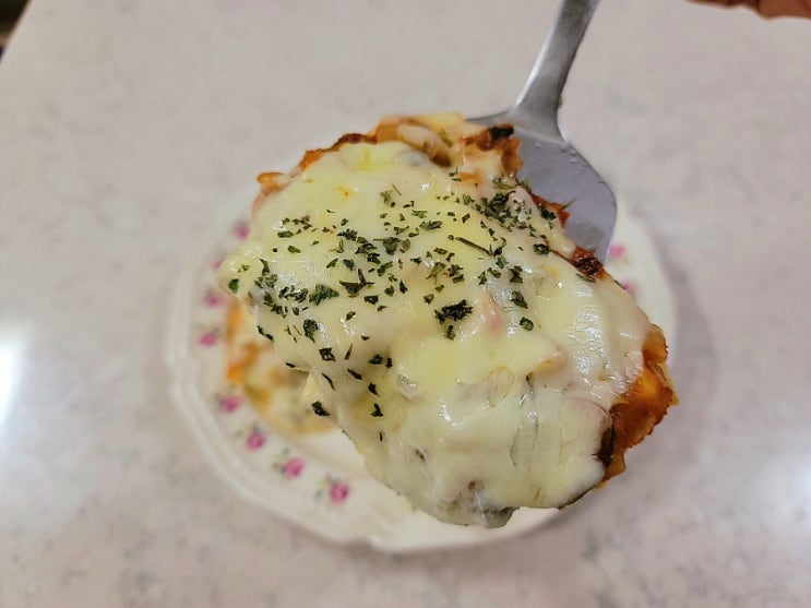  저녁메뉴 밤야식 추천 두부요리 두부김치피자