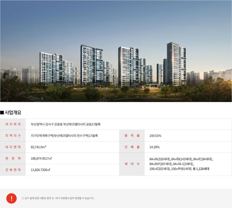  부산 에코델타시티 대성베르힐 분양예정