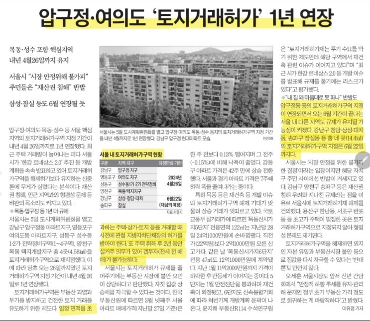  토지거래허가 1년 연장