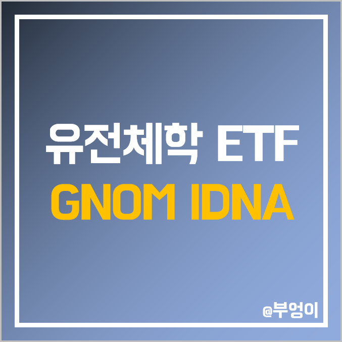 미국 유전체학 및 바이오 테크 ETF - GNOM & IDNA 주가 : 헬스케어 관련주