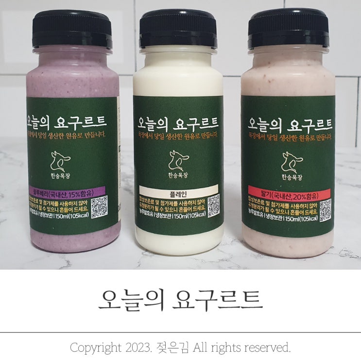 수제 요거트 찐한 맛의 오늘의 요구르트 수제 요거트 찐한 맛의 오늘의 요구르트