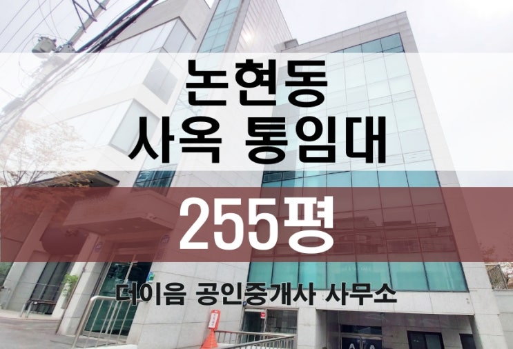  논현동 통임대 200평대, 강남 사옥 임대 학동역 초역세