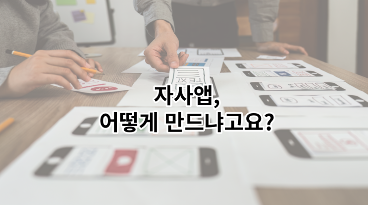  자사 앱 만드는 과정과 SI회사에 대해 알아보아요.