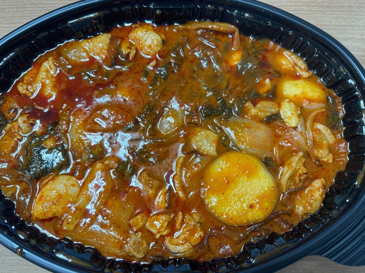 두찜 신메뉴 시레기찜닭 후기 순살, 보통맛 [배달 찜닭 맛집]