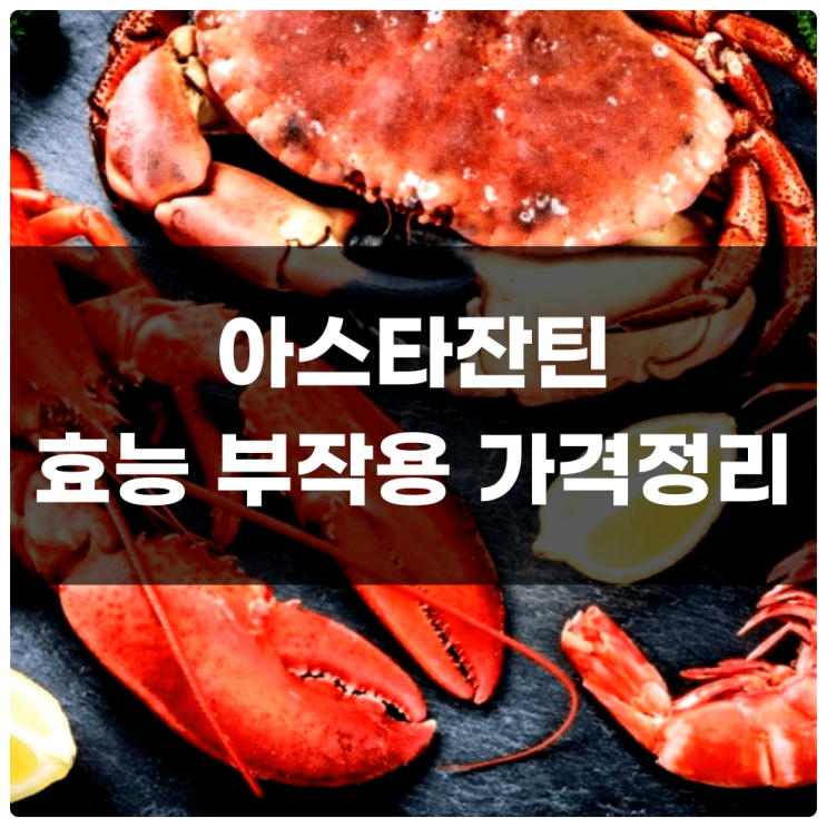  ASTAXANTHIN 효능 부작용 가격 정리