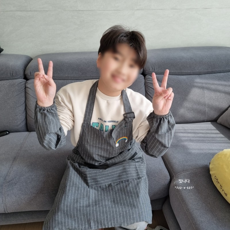 초등학생 미술 가운 앞치마 토시 세트 학교 준비물