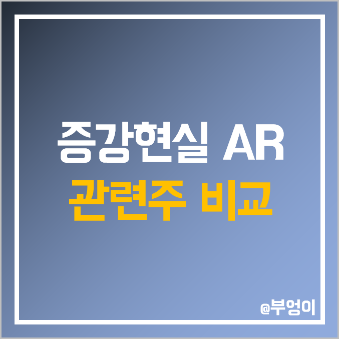 증강현실 AR 관련주 비교 : 넷마블 텔레칩스 다날 위지윅스튜디오 맥스트 엔씨소프트 나노캠텍 팅크웨어 이랜텍 젬백스링크 에이트원 주식 주가 PER PBR 배당금 시가총액 순위