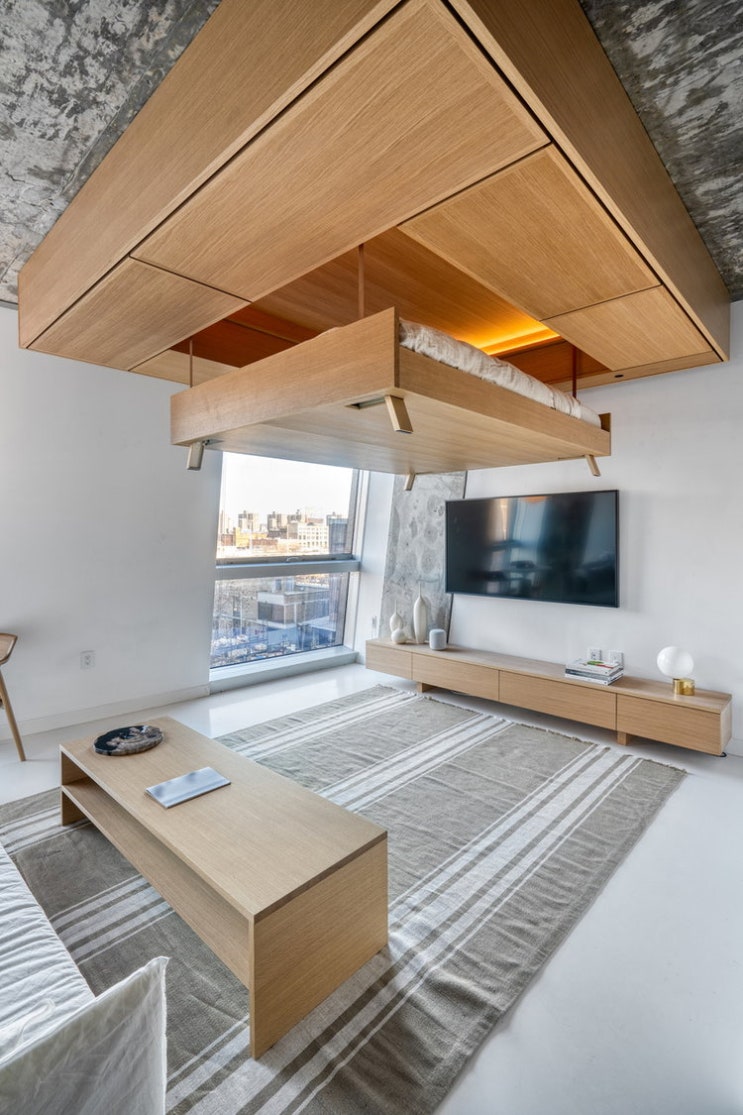  Residential Apartments_천장에 매달린 침대가 있는 혁신적인 공간 절약형 아파트
