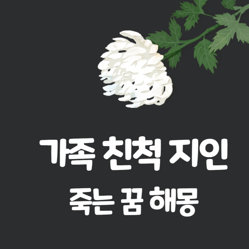 친척이나 지인 가족 이 죽는꿈 해몽 길몽? 흉몽?