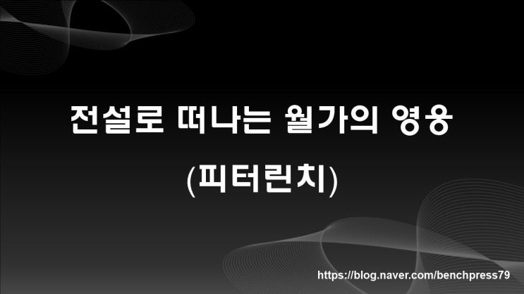  피터린치, 전설로 떠나는 월가의 영웅