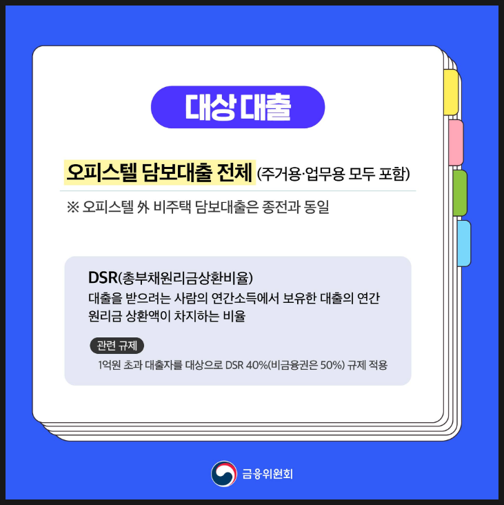  오피스텔 담보대출 방식이 합리적으로 개선되어 한도 늘어난다.