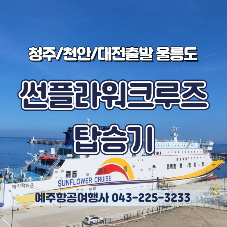  대전 청주 천안 출발 울릉도 셔틀버스+썬플라워크루즈 탑승기 모든경비 포함한 울릉도 독도여행