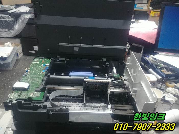 인천 서구 검단프린터수리 검단동 무한잉크 HP9010 hp9018 소모품시스템문제 잉크 누수 내부 크리닝 as