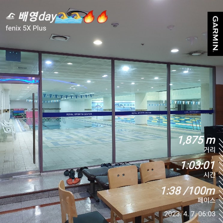  [수영일기] 4월 7일 수력8년차 새럿