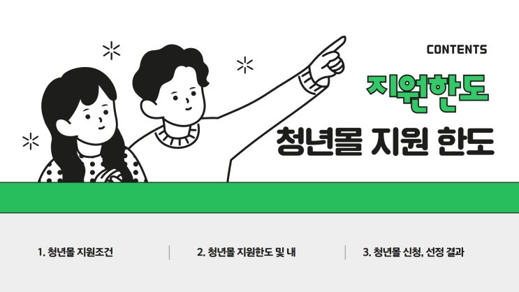  전통시장통통 청년몰 지원내용 및 한도, 선정 결과