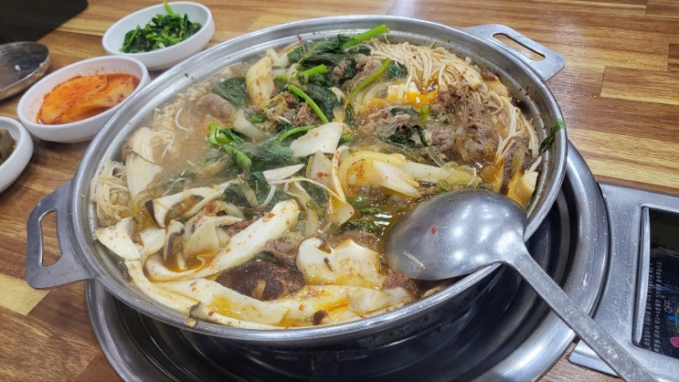  함양 허영만 백반기행. 보글보글 한우소고기 버섯전골이 맛있는 갑을식당