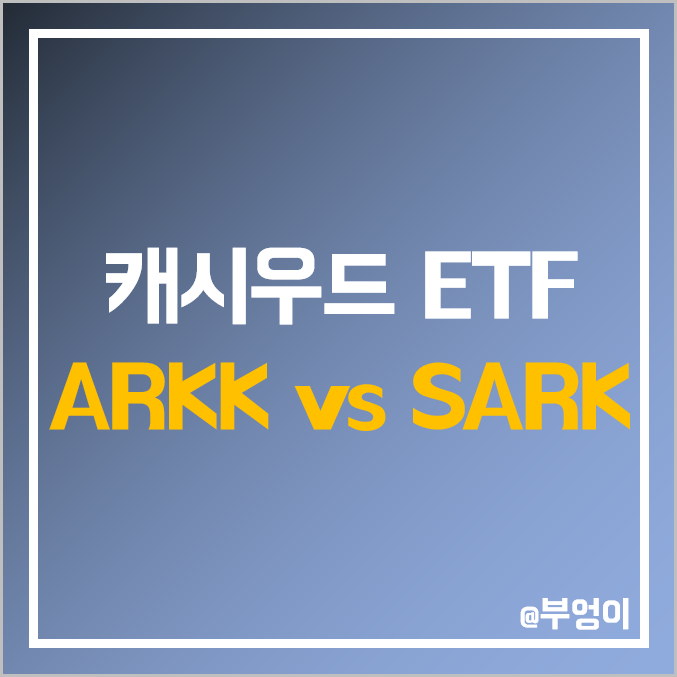 미국 혁신 ETF ARKK 및 인버스 SARK 주가, 구성 종목, 배당 : ARK Invest 및 캐시 우드 관련주