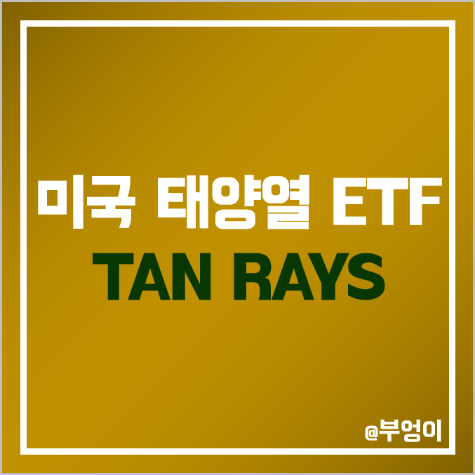 미국 태양광 사업 ETF - TAN & RAYS 주가 : 친환경 에너지 관련주