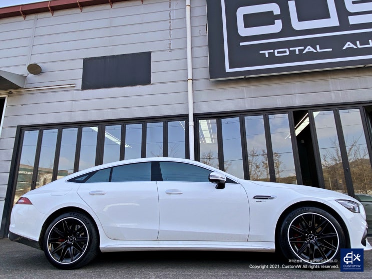  벤츠 GT43 AMG 블랙 실버 투톤 유광 휠도색