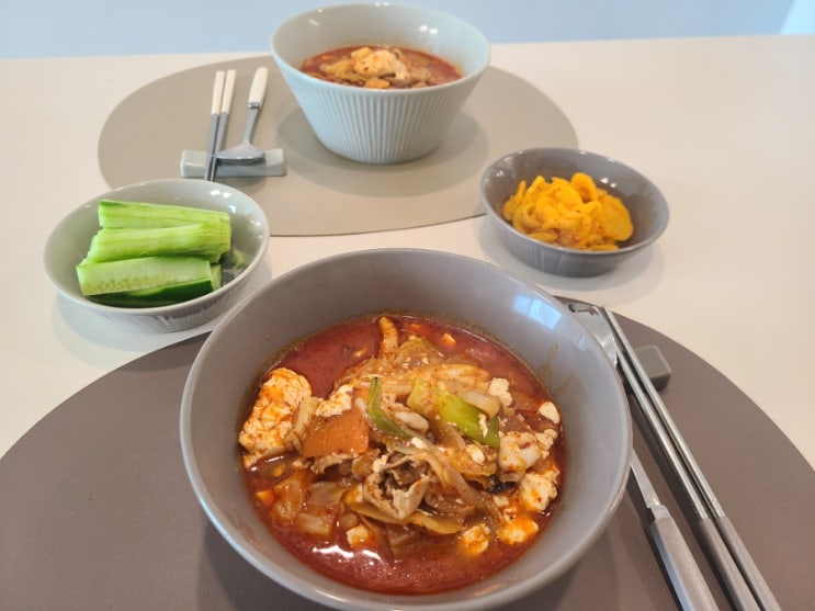  [집밥-추운날] 날씨가 추워서 집에서 순두부 짬뽕 시도해보기