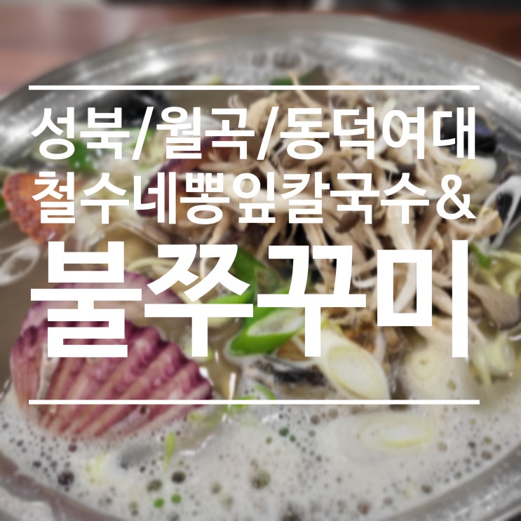  [성북구/월곡/동덕여대] 철수네 뽕잎칼국수&불쭈꾸미 - 해물 가득 월곡역칼국수맛집