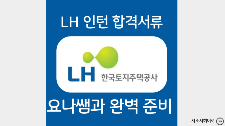  한국토지주택공사 인턴 자소서 작성법, LH 체험형청년인턴 자기소개서 문항, 서류합격 첨삭대필 비용