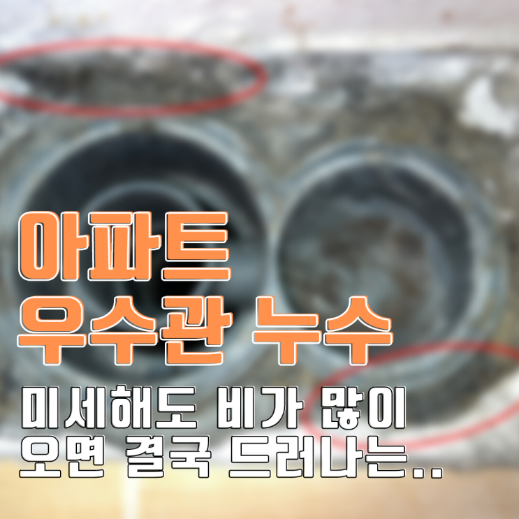  동탄 아파트 우수관 누수-비가 많이 오니 결국..