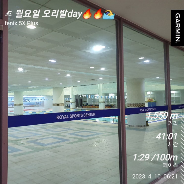  [수영일기] 4월 10일 월요일 수영은 힘들어!