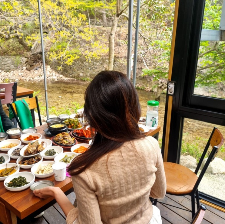  순천 선암사 맛집 계곡 뷰 초원식당 산채정식 내돈내산 후기
