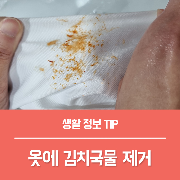  김치국물 지우는법 TOP 4, 흰옷에 묻었을 때 대처하기