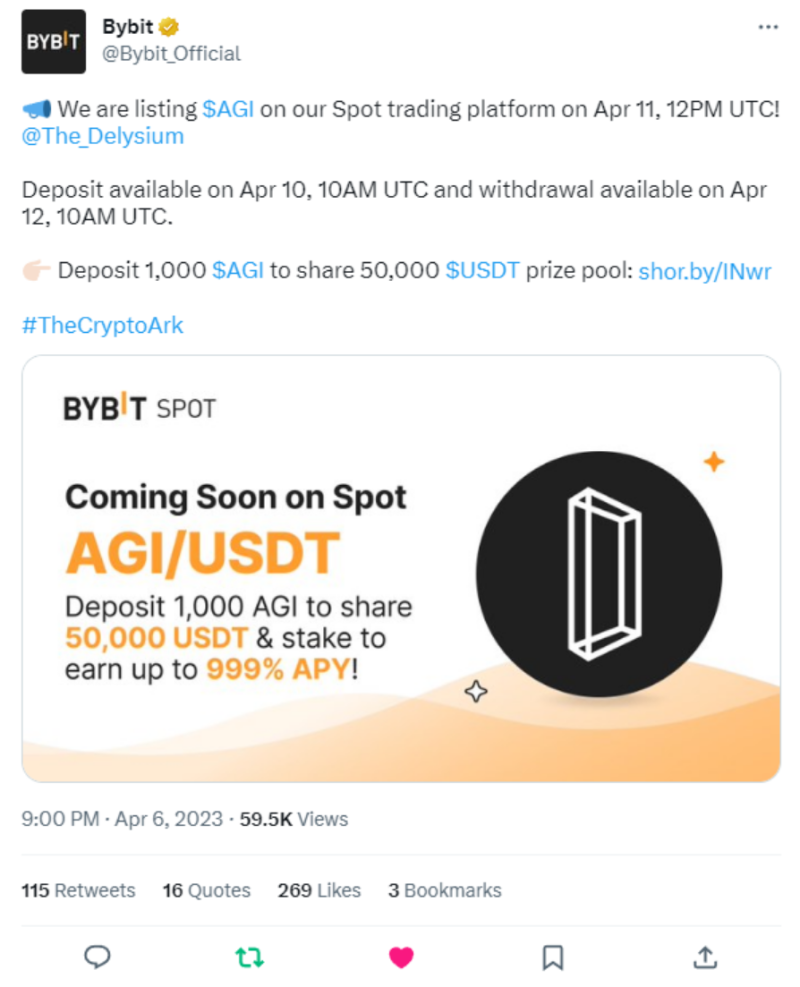 델리시움 노드 $AGI 토큰 상장 거래가격 : 네이버 블로그