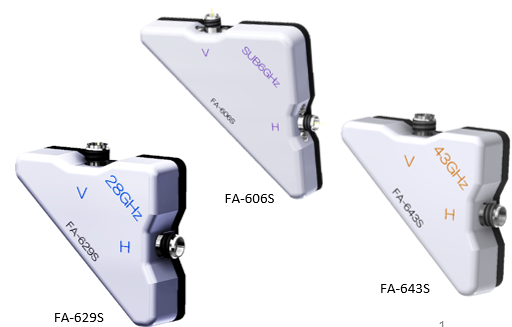  5G (5세대 이동통신시스템) 지원3.5-5 GHz, 24.5-29.5 GHz, 24.5-43.5 GHz V・H 대응