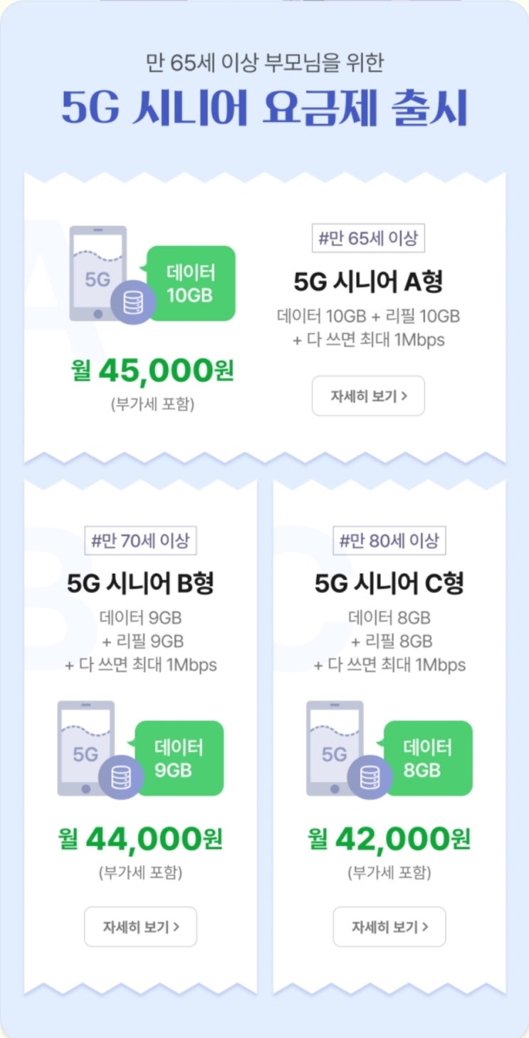  드뎌 5G시니어 요금제 출시!!!