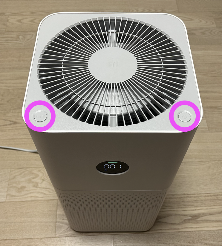  샤오미 공기청정기 미에어3C 와이파이 재설정