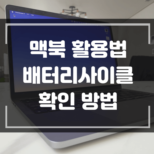  맥북 배터리 사이클 확인하는 방법