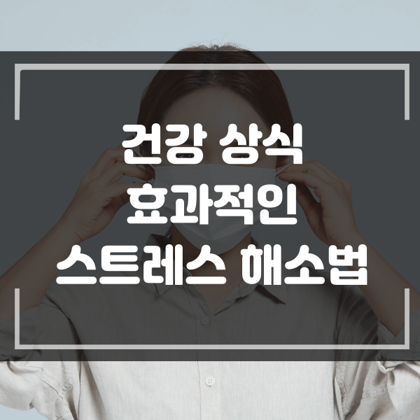 효과적인 스트레스 발산 방법 스트레스를 줄입시다.