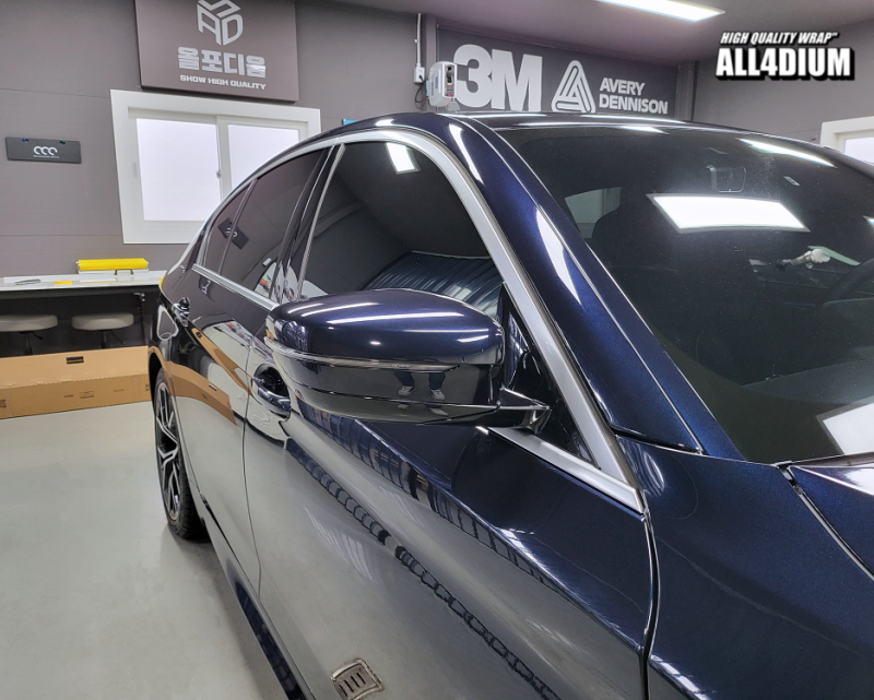 아산 음봉면 / 랩핑 / 5시리즈 창틀, 앞휀다 크롬죽이기 / BMW / 5시리즈 / 5시리즈 (G30)