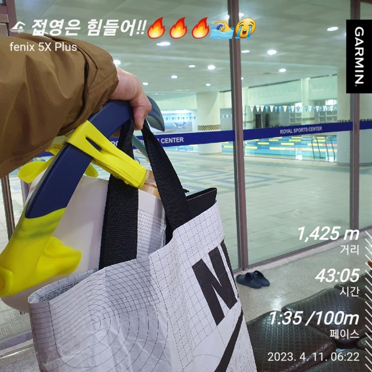  [수영일기] 4월 11일 접영하는 날은 컨디션 관리가 필요해!