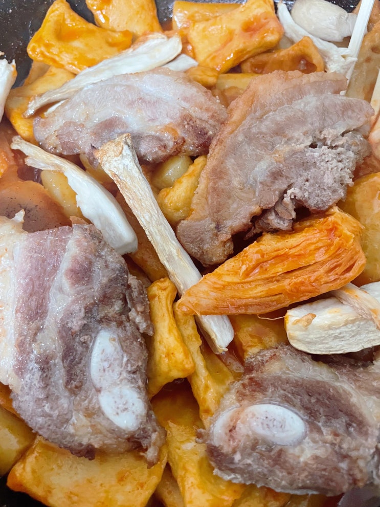  자취생의 (삼겹살,닭가슴살) 짬뽕 떡볶이