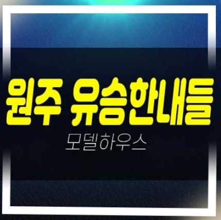  원주 혁신도시 유승한내들 더스카이 반곡동 37평,45평 원주천,치악산조망 미분양아파트 모델하우스 방문예약!