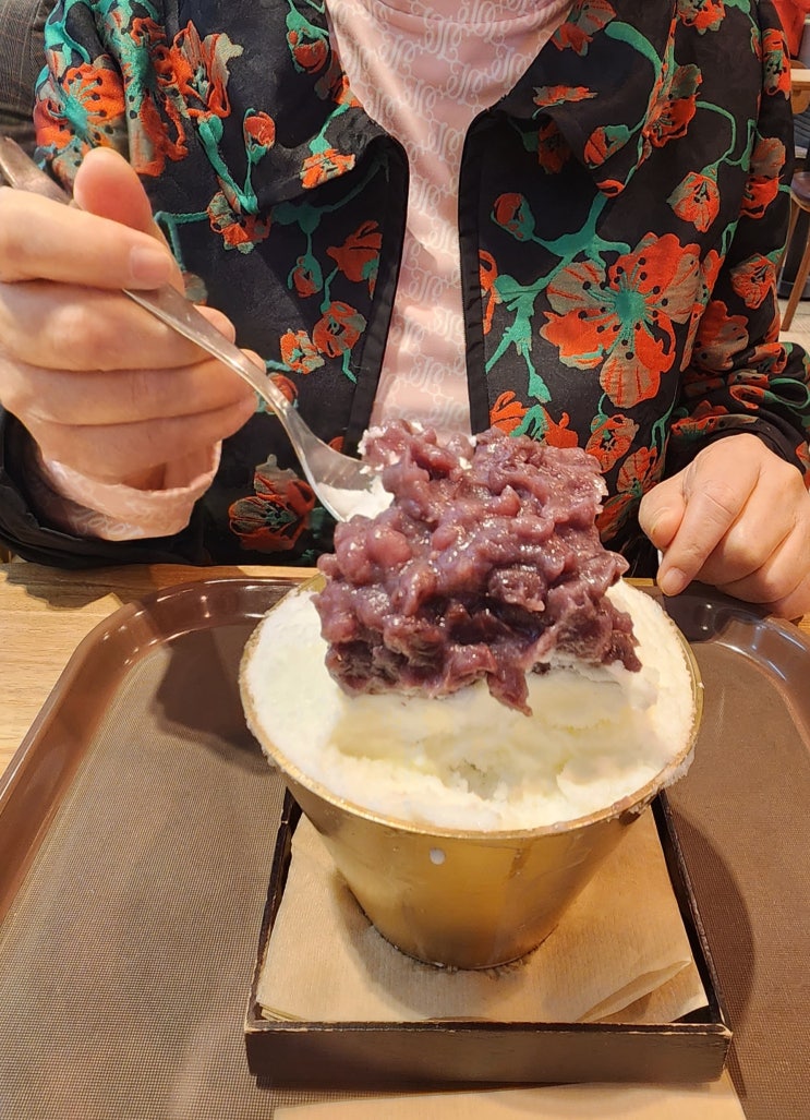  엄마와 함께 먹은 팥고당 눈꽃빙수
